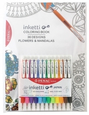Zestaw długopisów automatycznych w etui PENAC Inketti, 0,5mm, 12 sztuk +książka