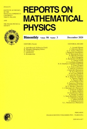 Reports on Mathematical Physics 86/3 Pergamon