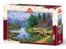 Artpuzzle, Puzzle 1500: Chatka nad jeziorem w górach