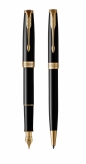 Zestaw Parker: Sonnet Duo Czarny GT, pióro wieczne i długopis (P-2093371)