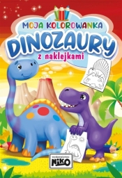 Moja kolorowanka z naklejkami Dinozaury - Artur Rajch