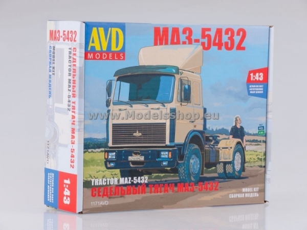 MAZ-5432 Tractor Truck (later version) model kit (1171AVD)