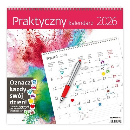 Kalendarz 2026 30x30 Praktyczny