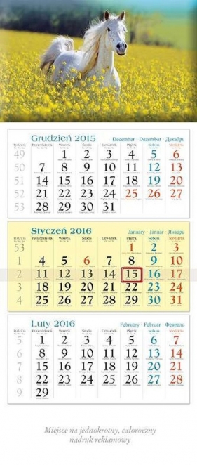 Kalendarz 2016 KT 21 Koń trójdzielny - <br />