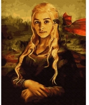 Obraz Malowanie po numerach - Gra o tron - Daenerys ze smokiem (GX33799)