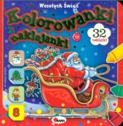 Kolorowanki naklejanki 8 Wesołych Świąt