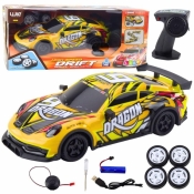 Auto sportowe R/C podświetlana karoseria żółte