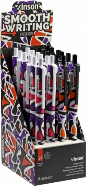 Długopis automat. Fashion Abstract nieb. (24szt)