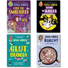 Pakiet 4 książek Adama Mirka: Glutologia + Coś tu śmierdzi + Bebechy + Ktoś tu kręci - Adam Mirek