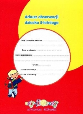 Arkusz obserwacji dziecka 5-letniego - Maria Sztrantowicz