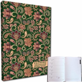 Kalendarz nauczyciela 26/27 A5 tyg. Paisley Green