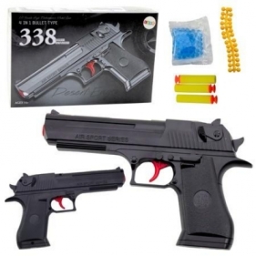 Pistolet + strzałki piankowe + kulki wodne