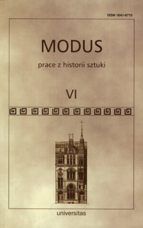 Modus. Prace z historii sztuki t. VI Opracowanie zbiorowe