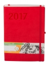 Kalendarz 2017 książkowy z gumką B5 Impresja czerwony