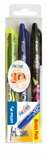 Zestaw Pilot Frixion ball niebieski + zakreślacz żółty + ball limited