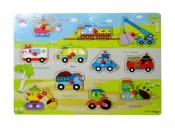 Puzzle drewniane pojazdy