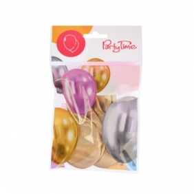 Balon gumowy Arpex efekt chromu - niebieskie mix 300 mm (K2718)