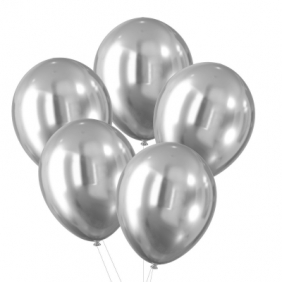 Balon gumowy Arpex efekt chromu - niebieskie mix 300 mm (K2718)