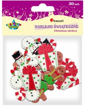 Naklejki piankowe: Boże Narodzenie(bałwanki, prezenty, ciasteczka) (378)