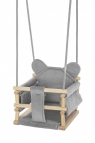 Huśtawka welurowa Miś szara