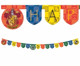 Banner Harry Potter Hogwarts Houses - Happy Birthd