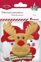 Ozdoby materiałowe 4 szt - Boże Narodzenie
