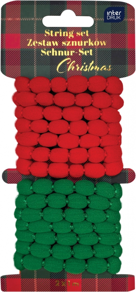 Zestaw sznurków ozdobnych 2x1 m - Christmas