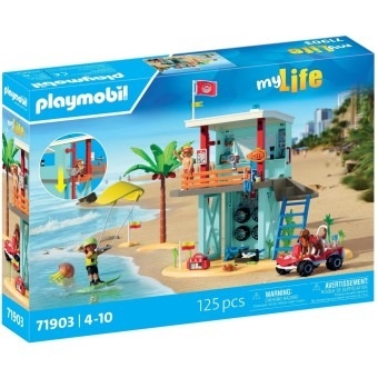 <img src='https://webimage.pl/pics/718/9/d4008789719034.jpg' style='height:440px' /> Playmobil Wieża ratownicza i plażowy samochód buggy 71903