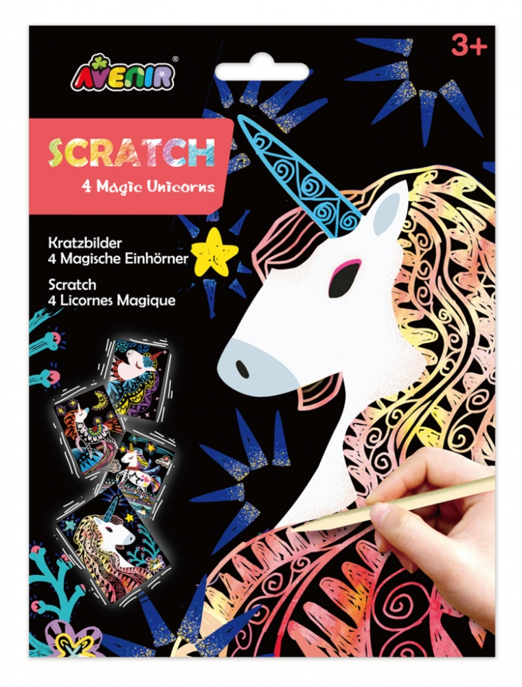 Wydrapywanki - 4 magiczne jednorożce (CH221571)
