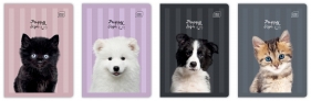 Zeszyt A5/32k kolorowa trzylinia UV - Puppy Sign, 1 szt.