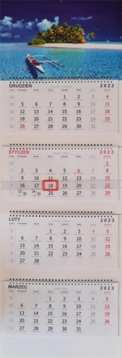 Kalendarz 2023 czterodzielny MIX