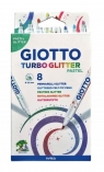 Pisaki Turbo glitter pastel, 8 kolorów GIOTTO