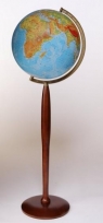 Globus 420 fizyczny, drewniana wysoka stopka, cięciwa aluminiowa 0720