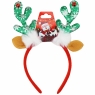 Świąteczna opaska na głowę z błyszczącym porożem