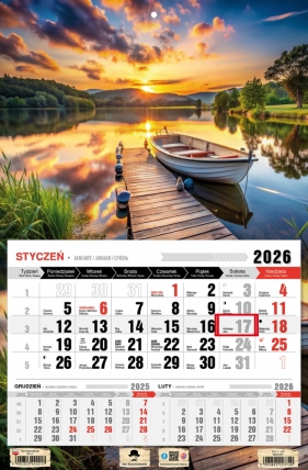 Kalendarz 2026 jednodzielny - Mazury