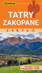 Tatry, Zakopane. Mapa kieszonkowa w skali 1: 55 000 (wersja wodoodporna)