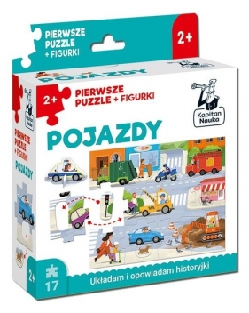 Pojazdy Pierwsze puzzle + figurki Kapitan Nauka - Anna Zając