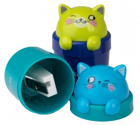 Temperówka pojedyncza z pojemnikiem - So Many Cats, 1 szt