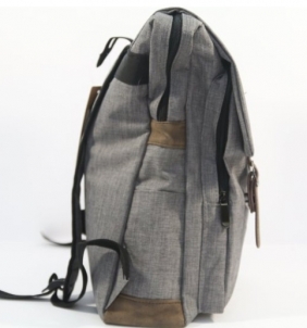 Plecak młodzieżowy z klapą szary Basic (607572)