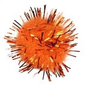 Pompony brokatowe, 15 szt. - pomarańczowe (338539)