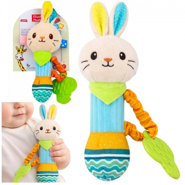 <img src='https://webimage.pl/pics/721/8/d5905991088721.jpg' style='height:440px' /> Grzechotka pluszowa z piszczałką Zajączek