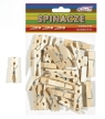 Spinacze drewniane naturalne 35mm 25szt