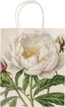 Torebka ozdobna A5 STBAG172 Biała piwonia