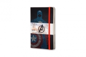 Notes Moleskine Limitowana Edycja THE AVENGERS L (13x21 cm) w linię, twarda oprawa - CAPTAIN AMERICA