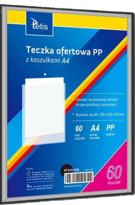 Teczka ofertowa A4 PP + 60 koszulek czarna