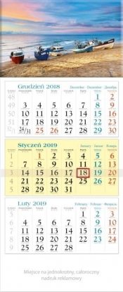 Kalendarz 2019 Trójdzielny Plaża KT2