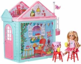 BARBIE Domek zabaw Chelsea + lalka (DWJ50)