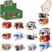 Klocki zwierzątko naciskane + 120 elementów MIX