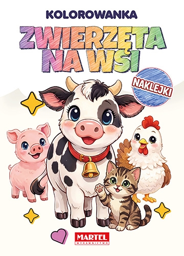 <img src='https://webimage.pl/pics/723/5/d9788368775723.jpg' style='height:440px' /> Zwierzęta na wsi. Tęczowa kolorowanka z naklejkami