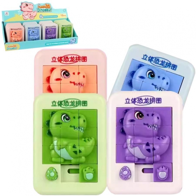 Układanka przesuwna dino mix